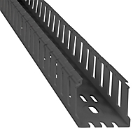 ABB / Thomas & Betts Wide Slot Duct; 1.75" Width; 2.10" Height; Black; 6 ft. Length; w/out Cover